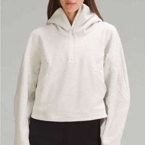 Lululemon Bone Looped Terry Fleece Half-Zip Hoodie